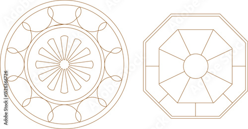 sketch vector illustration silhouette design ornament decoration mandala rosette classic vintage ethnic modern traditional 