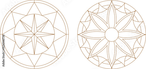 sketch vector illustration silhouette design ornament decoration mandala rosette classic vintage ethnic modern traditional 