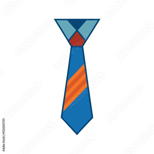 Formal Necktie Vector Graphic with White Background