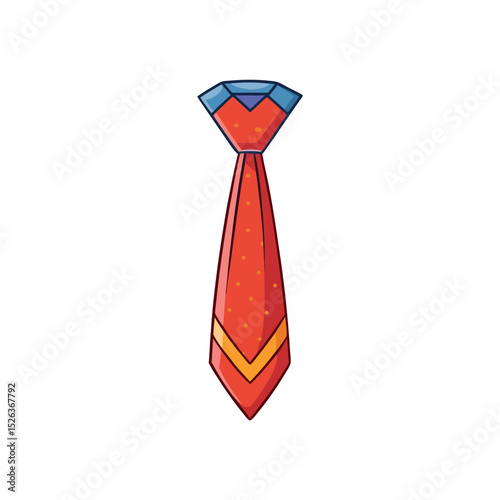Colorful Necktie Vector Artwork on White Background