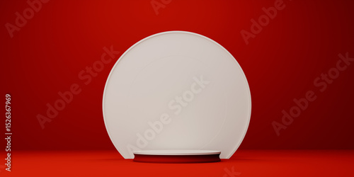 Modern White Platform Shines In Dramatic Lighting