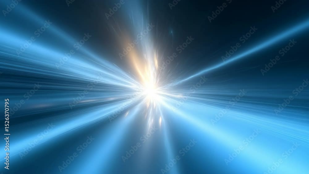 Light streaks create a futuristic tunnel abstract background with digital connection and speed effect