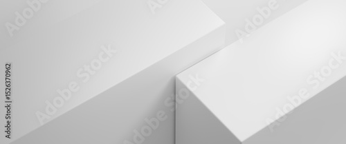 Wallpaper Mural Display product abstract minimal scene with geometric podium platform. Empty podium or pedestal display on white background. Minimalism abstract background, pedestal. 3D rendering illustration Torontodigital.ca