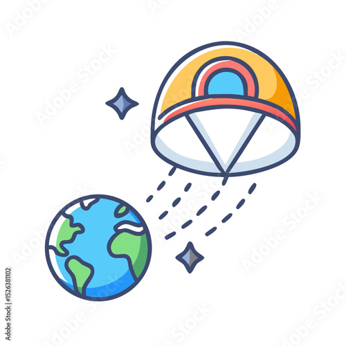 Capsule entering Earth’s atmosphere

