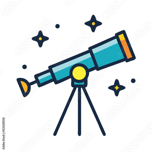 Telescope aimed at the night universe


