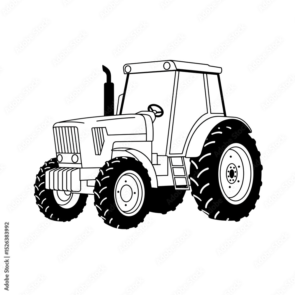 Fototapeta premium tractor isolated on white background