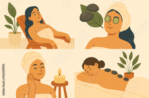 Spa beauty treatment and relaxation scene pack