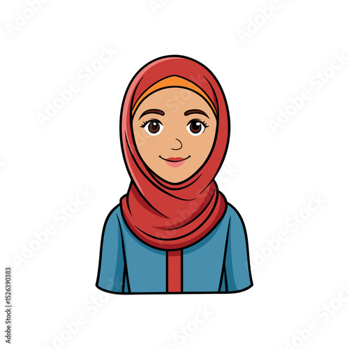 hijab fashion vector illustration art