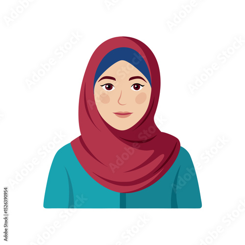 hijab modest fashion vector clipart