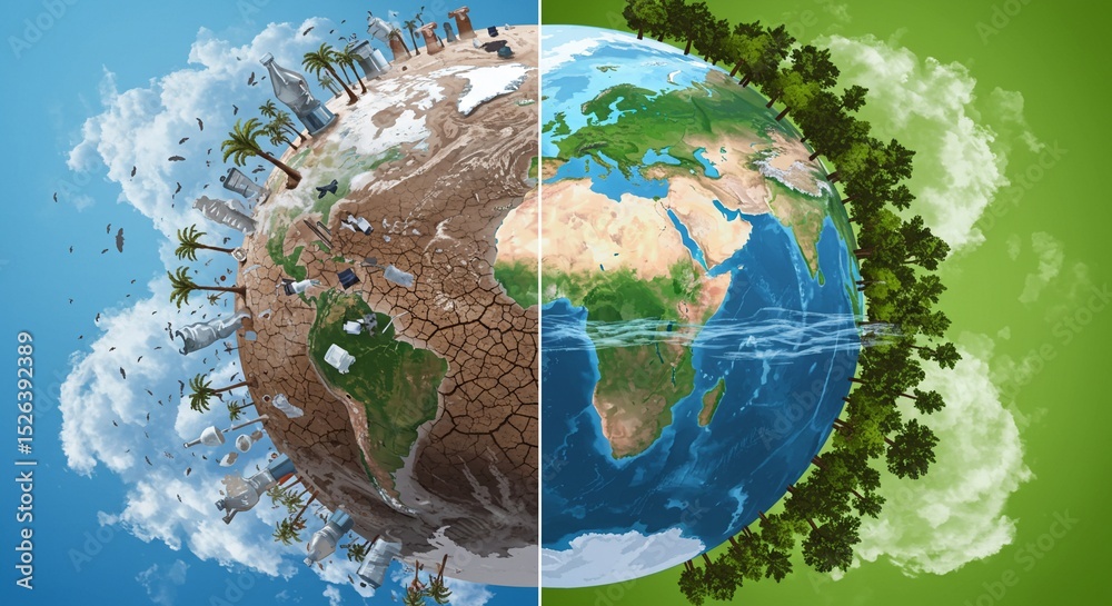 Fototapeta premium weather changes on earth 