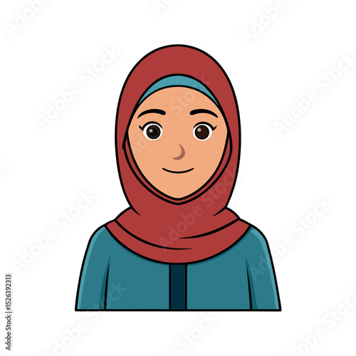 hijab woman vector modern design