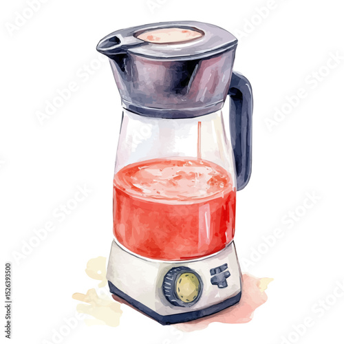 Blender, watercolor clipart vector, high quality, isolated on a white background.
