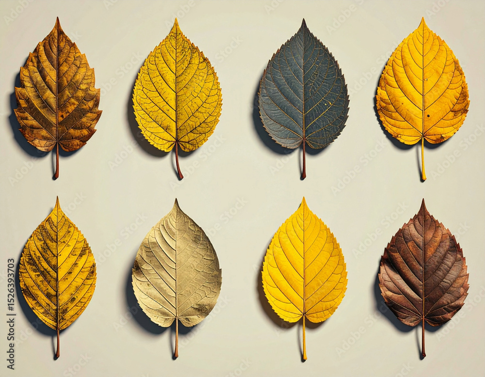 Fototapeta premium Autumn, beautiful colored leaves, fallen leaves design, art - 가을, 아름다운 색 단풍, 낙엽 디자인, 아트