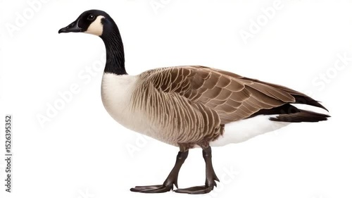 Canada Goose Walking with White Background.