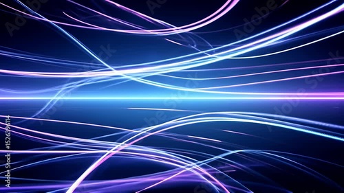 A vibrant display of colorful light trails in a dark setting, creating a dynamic visual effect.