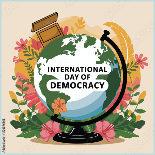 Celebrate voices, freedom, equality, and participation with bold International Day of Democracy design.