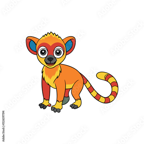 sifaka lemur vector drawing wildlife