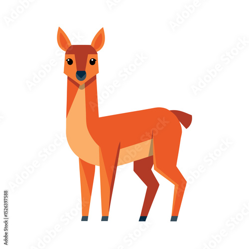vicuna vector drawing animal