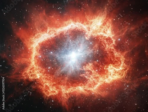 Cosmic Nebula with Stellar Explosion.