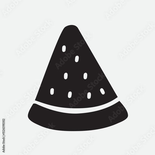 Silhouette of watermelon. Vector graphic design. Illustration on white background.