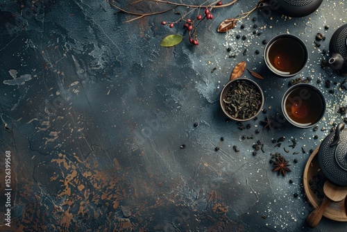 Detailed Visual  of Elements to Prepare the Tea