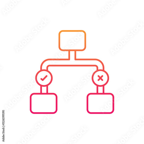 Decision Tree Vector icon