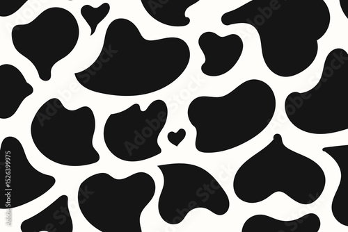 Seamless cow pattern background. hand drawn seamless pattern. cow pattern background for fabric design, textile print, wrapping paper, cover. Vector illustration.