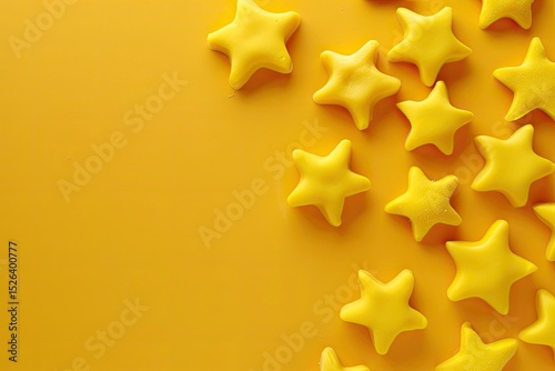 Clear Pixel Visual of Playdough Art with Yellow Stars