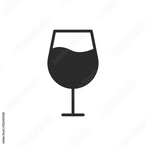 Wine glass icon symbolizing drink, beverage, celebration, alcohol, or hospitality in user interface or design.