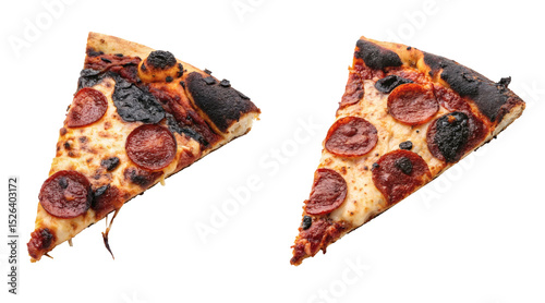 Two pitch charred pizza.