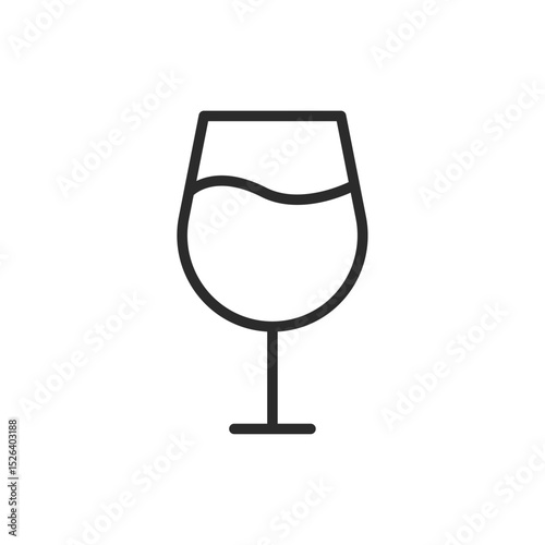 Wine glass icon symbolizing drink, beverage, celebration, alcohol, or hospitality in user interface or design.