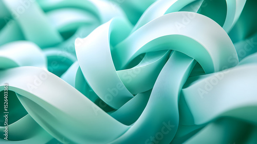 Abstract green and white geometric background