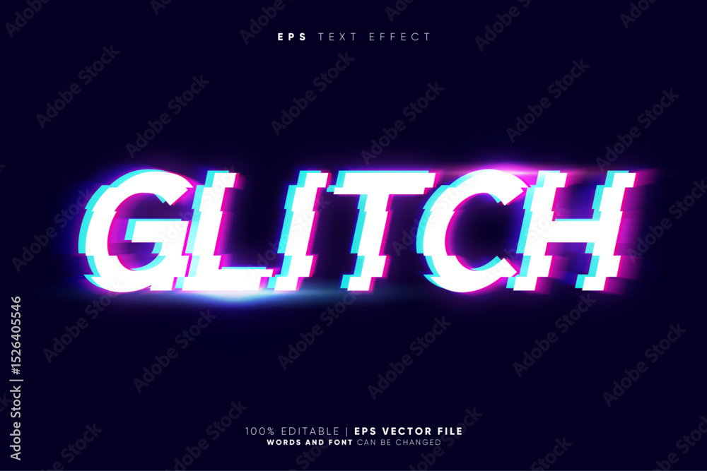 future glitch editable text effect