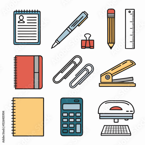 Essential Office Supplies: Icons of Productivity and Organization