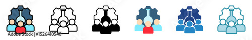 Control Group multi style, mini illustration icon set. outline, flat, glyph, line color. vector for UI, UX, app, web, digital or print, related to education, business, research and development.