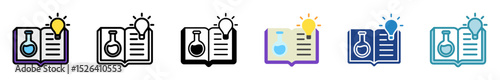 Concept Idea multi style, mini illustration icon set. outline, flat, glyph, line color. vector for UI, UX, app, web, digital or print, related to education, business, research and development.