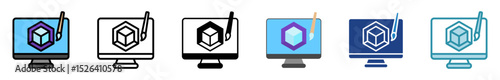 Design Model multi style, mini illustration icon set. outline, flat, glyph, line color. vector for UI, UX, app, web, digital or print, related to education, business, research and development.