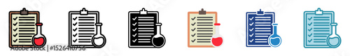Index List multi style, mini illustration icon set. outline, flat, glyph, line color. vector for UI, UX, app, web, digital or print, related to education, business, research and development.