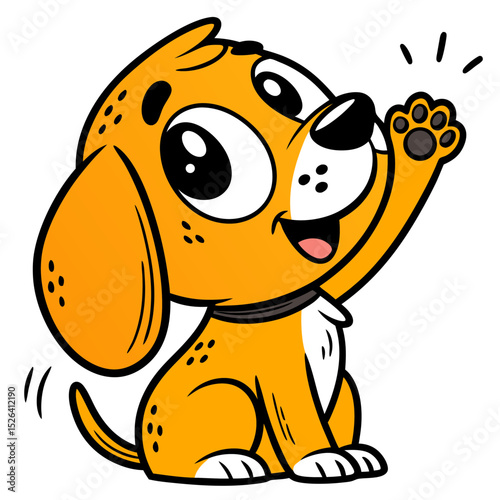 Cute Dog Illustration Vector