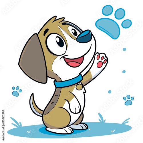 Cute Dog Illustration Vector