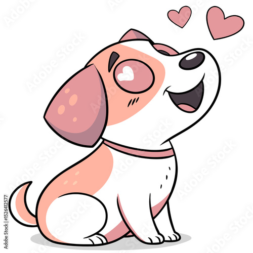 Cute Dog Illustration Vector