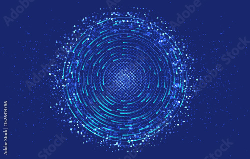 Abstract digital technology background. Big data, technology, data transfer