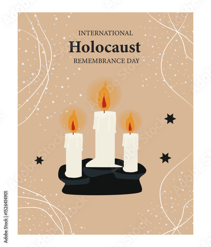 Intl Holocaust Remembrance Day Vector Set-01