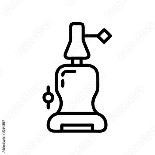 Air pump vector icon in black outline style photo