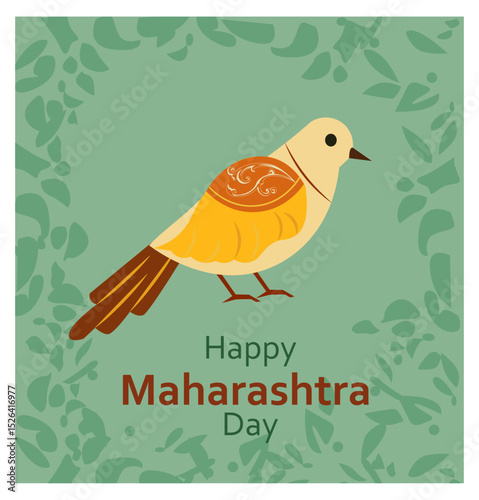 Happy Maharashtra Day Vector Greeting Card Set - State Symbols, Gateway of India & Warli Art Illustrations-05