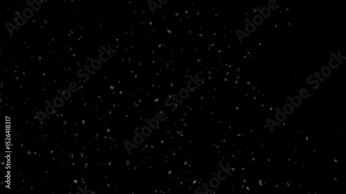 Glowing Falling Snow Video On Black Background For Magical Holidays