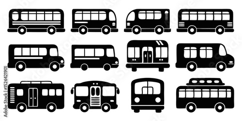 A single bus icon design in cmyk color mode for websites and applications