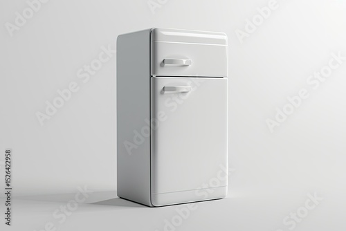 Ultra Quality Image of Fridge Isolated on White Background 3D Rendering Illustration