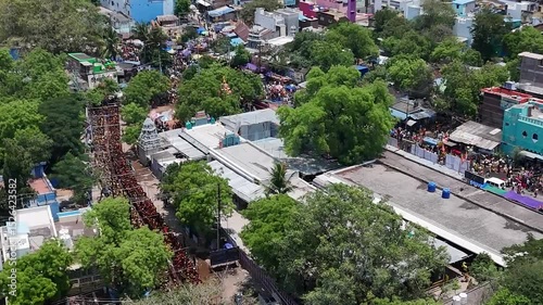 Srivilliputhur, Tamilnadu, Indian - March 21 2025 : Mariyamman Kovil Pookuli Thiruvizha | Southindian Kovil Festival Pookuli Thiruvila