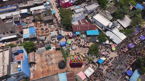 Srivilliputhur, Tamilnadu, Indian - March 21 2025 : Mariyamman Kovil Pookuli Thiruvizha | Southindian Kovil Festival Pookuli Thiruvila